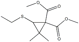 3-Ethylthio-2,2-dimethylcyclopropane-1,1-dicarboxylic acid dimethyl ester Structure