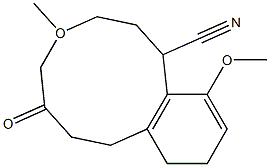 1-Cyano-4-methyl-12-methoxy-1,2,3,4,6,7,8,9-octahydro-5-benzoxacycloundecin-6-one