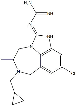 2-Amidinoimino-9-chloro-6-cyclopropylmethyl-1,2,4,5,6,7-hexahydro-5-methylimidazo[4,5,1-jk][1,4]benzodiazepine