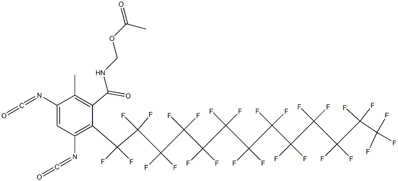 N-(Acetyloxymethyl)-2-(heptacosafluorotridecyl)-3,5-diisocyanato-6-methylbenzamide|