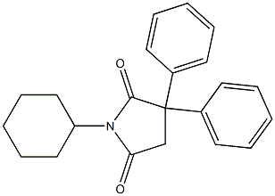 1-Cyclohexyl-3,3-diphenylpyrrolidine-2,5-dione Structure