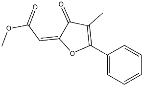 2-Methoxycarbonylmethylene-4-methyl-5-phenylfuran-3(2H)-one Structure