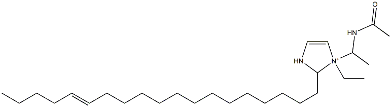 1-[1-(Acetylamino)ethyl]-1-ethyl-2-(14-nonadecenyl)-4-imidazoline-1-ium Struktur