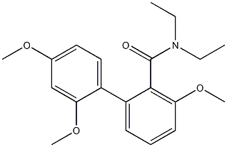 N,N-Diethyl-2',3,4'-trimethoxy[1,1'-biphenyl]-2-carboxamide Struktur