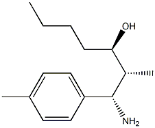 (1S,2R,3R)-1-アミノ-2-メチル-1-p-トリルヘプタン-3-オール 化学構造式