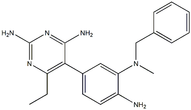 5-[3-(Benzylmethylamino)-4-aminophenyl]-6-ethylpyrimidine-2,4-diamine Struktur