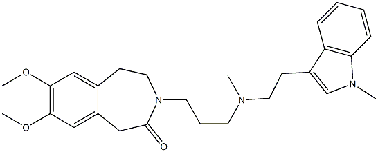 2,3-Dihydro-7,8-dimethoxy-3-[3-[N-[2-(1-methyl-1H-indol-3-yl)ethyl]-N-methylamino]propyl]-1H-3-benzazepin-4(5H)-one