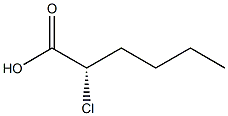 (S)-2-クロロヘキサン酸 化学構造式