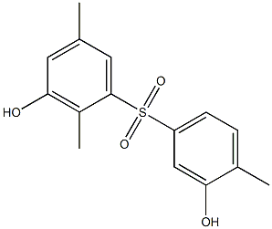 3,3'-Dihydroxy-2,4',5-trimethyl[sulfonylbisbenzene],,结构式