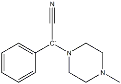 フェニル(4-メチル-1-ピペラジニル)シアノメタニド 化学構造式