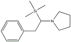 1-[1-(Trimethylsilyl)-2-phenylethyl]pyrrolidine,,结构式