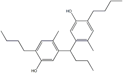 5,5'-Butylidenebis(2-butyl-4-methylphenol) Structure