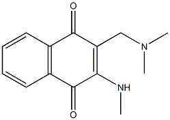 2-Dimethylaminomethyl-3-methylaminonaphthalene-1,4-dione Struktur