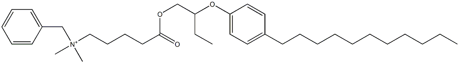 N,N-Dimethyl-N-benzyl-N-[4-[[2-(4-undecylphenyloxy)butyl]oxycarbonyl]butyl]aminium Struktur