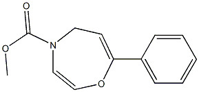 7-フェニル-4,5-ジヒドロ-1,4-オキサゼピン-4-カルボン酸メチル 化学構造式