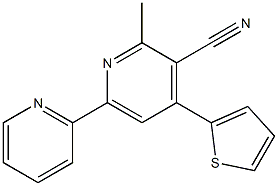 2-Methyl-4-(2-thienyl)-6-(2-pyridinyl)pyridine-3-carbonitrile 结构式