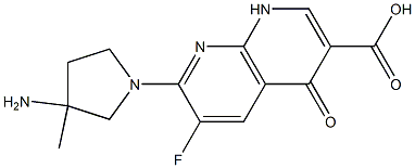 6-Fluoro-1,4-dihydro-4-oxo-7-(3-amino-3-methyl-1-pyrrolidinyl)-1,8-naphthyridine-3-carboxylic acid