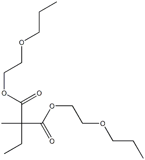 Ethylmethylmalonic acid bis(2-propoxyethyl) ester Structure