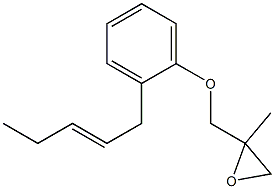 2-(2-Pentenyl)phenyl 2-methylglycidyl ether,,结构式