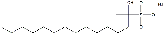 2-ヒドロキシペンタデカン-2-スルホン酸ナトリウム 化学構造式