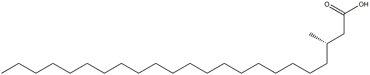 [S,(-)]-3-メチルトリコサン酸 化学構造式