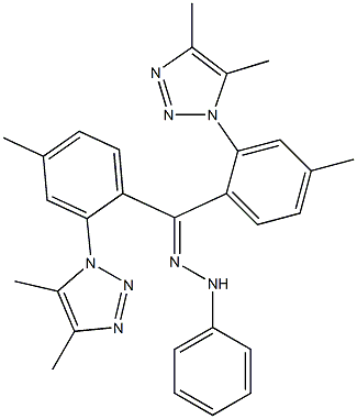 [4,5-Dimethyl-1H-1,2,3-triazol-1-yl]-4-methylphenyl ketone phenyl hydrazone 结构式