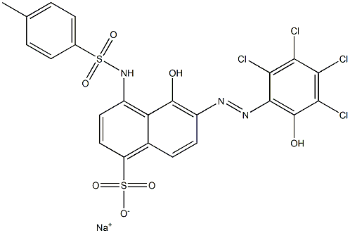 6-[(2,3,4,5-Tetrachloro-6-hydroxyphenyl)azo]-5-hydroxy-4-[(4-methylphenyl)sulfonylamino]naphthalene-1-sulfonic acid sodium salt Structure