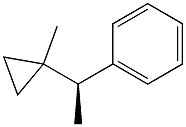 [S,(+)]-1-(1-メチルシクロプロピル)-1-フェニルエタン 化学構造式
