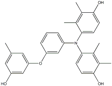 N,N-Bis(4-hydroxy-2,3-dimethylphenyl)-3-(3-hydroxy-5-methylphenoxy)benzenamine Structure