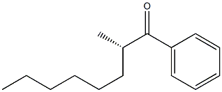 [S,(+)]-1-メチルヘプチルフェニルケトン 化学構造式