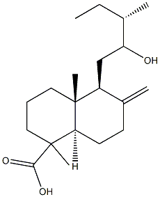 (13S)-12-Hydroxylabd-8(17)-en-19-oic acid Structure