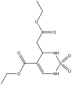 (4-Ethoxycarbonyl-5,6-dihydro-2H-1,2,6-thiadiazine 1,1-dioxide)-5-ylacetic acid ethyl ester Structure