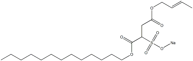 2-(Sodiosulfo)succinic acid 1-tridecyl 4-(2-butenyl) ester 结构式