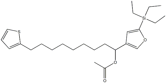 酢酸1-[5-(トリエチルシリル)-3-フリル]-9-(2-チエニル)ノニル 化学構造式
