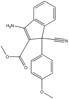 3-Amino-1-cyano-1-(4-methoxyphenyl)-1H-indene-2-carboxylic acid methyl ester|