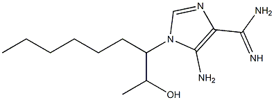 5-Amino-1-[1-(1-hydroxyethyl)heptyl]-1H-imidazole-4-carboxamidine Structure