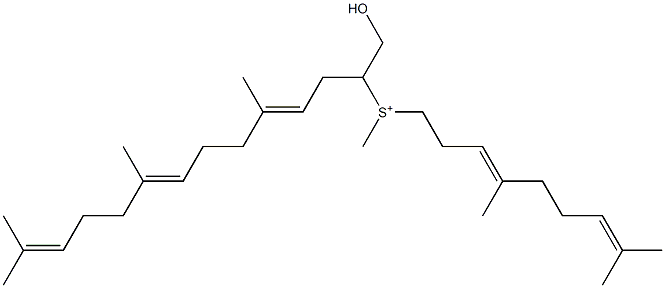 [(3E)-4,8-Dimethyl-3,7-nonadienyl][(3E,7E)-4,8,12-trimethyl-1-(hydroxymethyl)-3,7,11-tridecatrien-1-yl](methyl)sulfonium