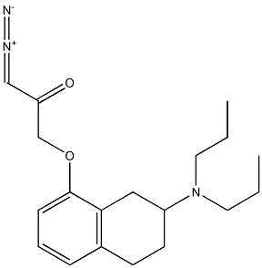 1,2,3,4-Tetrahydro-2-(dipropylamino)-8-(3-diazo-2-oxopropyloxy)naphthalene Structure