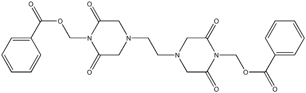 4,4'-Ethylenebis(2,6-dioxopiperazine-1-methanol)bisbenzoate Struktur