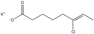 6-Chloro-6-octenoic acid potassium salt Struktur