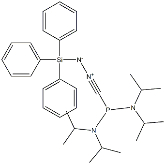 [1-(Triphenylsilyl)-2-[[bis(diisopropylamino)phosphino]methylidyne]hydrazin-2-ium]-1-ide Structure