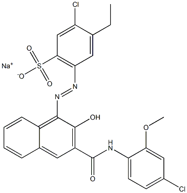 3-Chloro-4-ethyl-6-[[3-[[(4-chloro-2-methoxyphenyl)amino]carbonyl]-2-hydroxy-1-naphtyl]azo]benzenesulfonic acid sodium salt