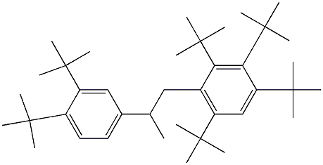 1-(2,3,4,6-Tetra-tert-butylphenyl)-2-(3,4-di-tert-butylphenyl)propane Structure