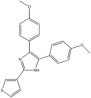 4,5-Bis(4-methoxyphenyl)-2-(3-thienyl)-1H-imidazole 结构式