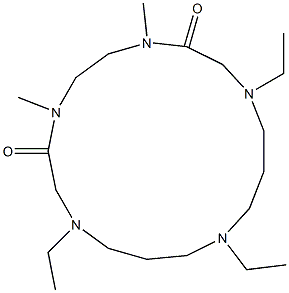 2,5-Dimethyl-8,12,16-triethyl-2,5,8,12,16-pentaazacyploheptadecane-1,6-dione Struktur