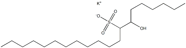7-ヒドロキシイコサン-8-スルホン酸カリウム 化学構造式