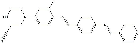 N-Hydroxyethyl-N-cyanoethyl-p-{(p'-phenylazo)-phenylazo}-m-toluidine Structure