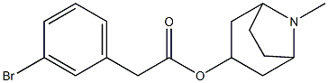 3-Bromobenzeneacetic acid 8-methyl-8-azabicyclo[3.2.1]octan-3-yl ester Struktur