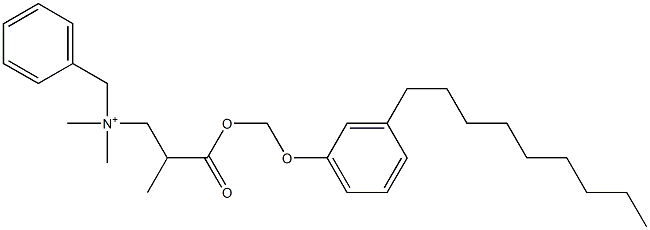 N,N-Dimethyl-N-benzyl-N-[2-[[(3-nonylphenyloxy)methyl]oxycarbonyl]propyl]aminium Struktur