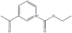 1-(Ethoxycarbonyl)-3-acetylpyridin-1-ium Structure